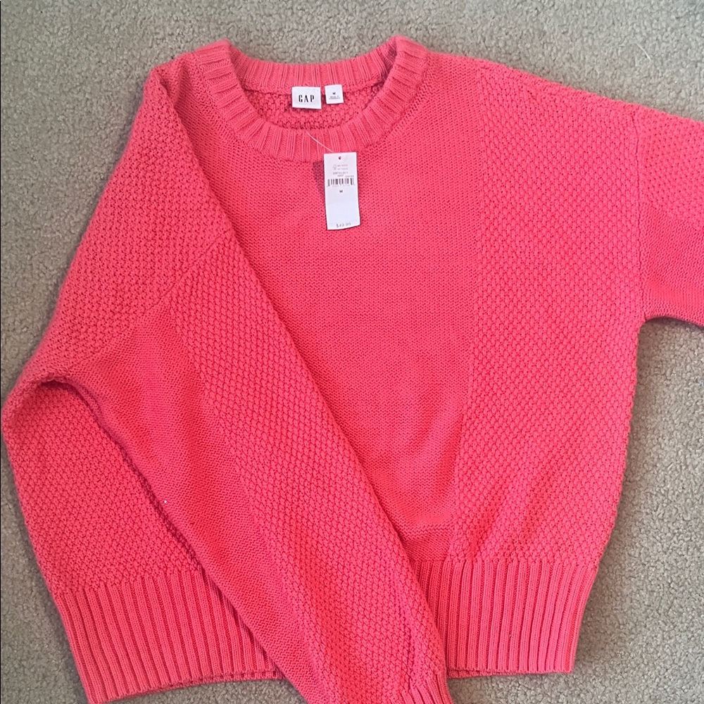 GAP Women's Vibrant Pink Crew Neck Sweater